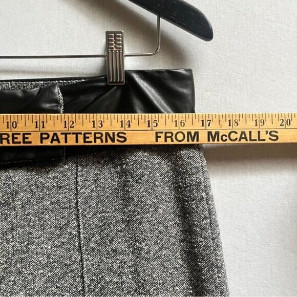 DS Lab wool silk vegan leather waisted cropped straight leg trousers Sz 10 - Picture 12 of 12